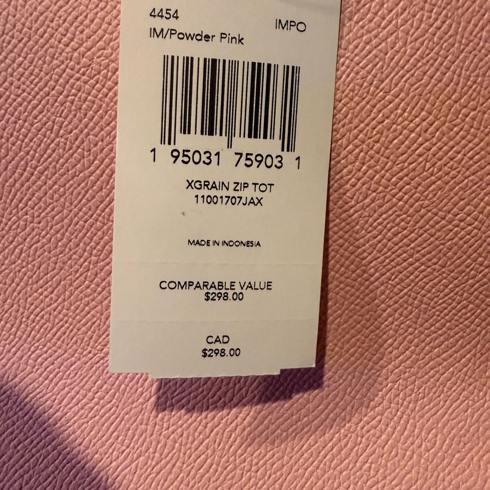 Coach NWT Pink Leather Tote Bag - Picture 4 of 5